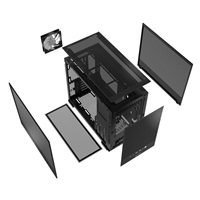 ADATA XPG case VALOR MESH NANO Mini-Tower, bez zdroje, 1x 120mm ARGB Fan, Černá