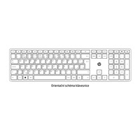 BAZAR - HP 230 Wireless Mouse and Keyboard Combo (White) CZ/SK - bezdrátová klávesnice a myš - pošk.obal