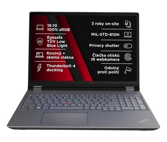 BAZAR - LENOVO NTB ThinkPad/Workstation P16 G2 - i7-14700HX ,16" WQXGA,32GB,1TBSSD,RTX 2000 Ada 8GB,IRcam,W11P - rozbale