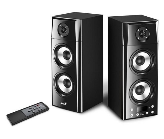 BAZAR - GENIUS reproduktory SP-HF2800 BT/ 2.0/ 60W/ Dřevěné/ Bluetooth/ USB/ dálkové ovládání - Poškozený obal (Komplet)