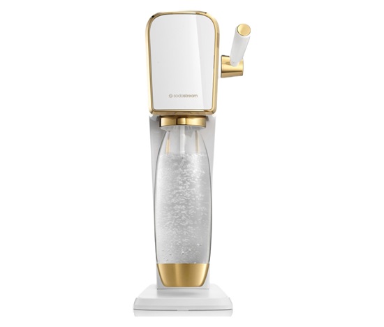 SodaStream Art výrobník sody, mechanický, 1l láhev, bombička s CO2, bílá / zlatá