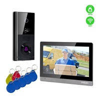 EVOLVEO DoorPhone AHD10, Sada domácího WiFi videotelefonu s ovládáním dveří a RFID, černo stříbrný 10" monitor, 32GB