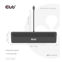 Club3D Dokovací stanice USB-C 12v1, 2xHDMI, 1xDP, 2xUSB-C, 3xUSB, 1xRJ45, 1x3.5mm, černá