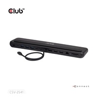 Club3D Dokovací stanice USB-C 12v1, 2xHDMI, 1xDP, 2xUSB-C, 3xUSB, 1xRJ45, 1x3.5mm, černá