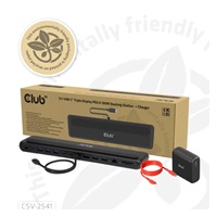 Club3D Dokovací stanice USB-C 12v1, 2xHDMI, 1xDP, 2xUSB-C, 3xUSB, 1xRJ45, 1x3.5mm, černá