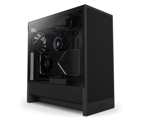 NZXT skříň H5 Flow edition / 2x120 mm fan / USB 3.0 / USB-C 3.1 / průhledná bočnice / mesh panel / černá