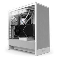 NZXT skříň H5 Flow edition / 2x120 mm fan / USB 3.0 / USB-C 3.1 / průhledná bočnice / mesh panel / bílá