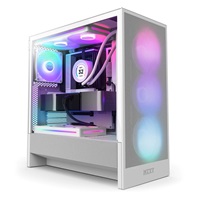 NZXT skříň H5 Flow RGB edition / 1x360 mm RGB core fan / 1x120mm / USB 3.0 / USB-C 3.1 / průhledná bočnice / mesh /bílá