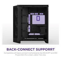 NZXT skříň H9 Flow ARGB+ dvoukomorová ATX / 6xRGB 140 mm / 1x 120mm fan / prosklená / controller / černá