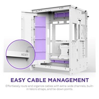 NZXT skříň H9 Flow ARGB+ dvoukomorová ATX / 6xRGB 140 mm / 1x 120mm fan / prosklená / controller / bílá