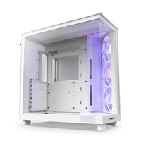 NZXT skříň H6 Flow RGB dvoukomorová / MidT / 3x120mm RGB fan / 2xUSB 3.2 / USB-C / prosklená / bílá