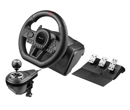 TRACER Volant SimRacer 6v1, Volant, Pedály, Manuální převodovka, černá