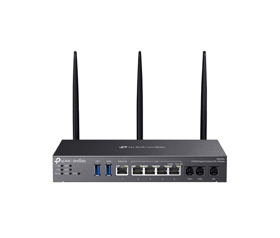 TP-Link DR3650V OMADA ADSL/VDSL gateway (AX3000,3xRJ11(2xFXS,1xDSL),2,4GHz/5GHz,1xGbELAN/WAN,4xGbE,2xUSB3.0)