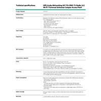 HPE Aruba Networking AP-734 (RW) Tri Radio 2x2 Wi-Fi 7 External Antennas Campus Access Point