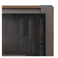 ASUS case PROART PA602 WALNUT WOOD RETRO TG, Mid Tower, průhledná bočnice, hnědá