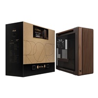 ASUS case PROART PA602 WALNUT WOOD RETRO TG, Mid Tower, průhledná bočnice, hnědá