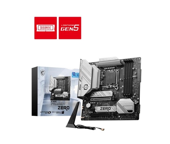 BAZAR - MSI MB Sc LGA1700 B760M PROJECT ZERO, Intel B760, 4xDDR5, 1xDP, 1xHDMI, WiFi, mATX - Po opravě (Bez příšlušenstv