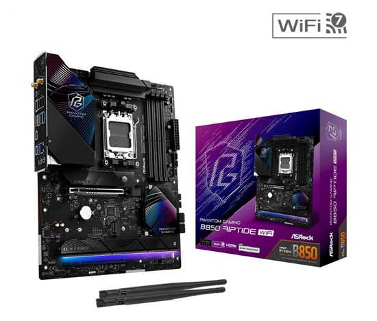 BAZAR - ASRock MB Sc AM5 B850 Riptide WiFi, AMD B850, 4xDDR5, 1xHDMI, WiFi, ATX - Po opravě (Bez příšlušenství)