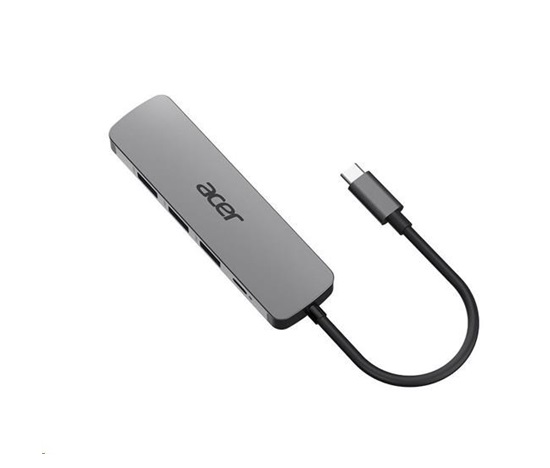 Acer 5IN1 Type- C dongle,HDMI,USB3.0,USB-C,100W PD,Dark Silver