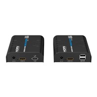 PREMIUMCORD HDMI extender na 120m přes LAN, 4K@60Hz, přes IP, černá
