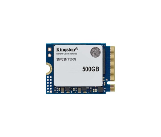 Kingston SSD 500GB NV3, M.2 2230, NVMe PCIe Gen4x4, (R: 5000MB/s; W: 3000MB/s)