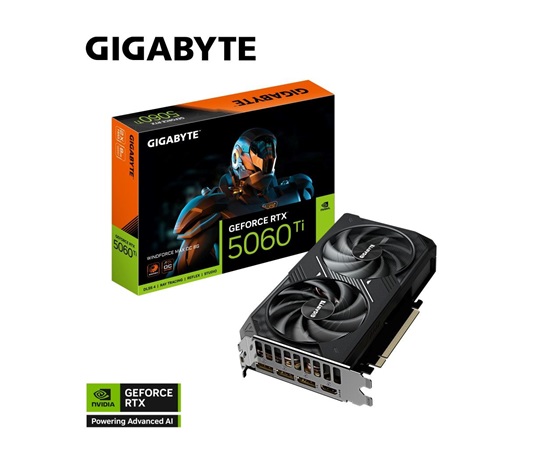GIGABYTE VGA NVIDIA GeForce RTX 5060 Ti WINDFORCE MAX OC 8G, 8G GDDR7, 3xDP, 1xHDMI