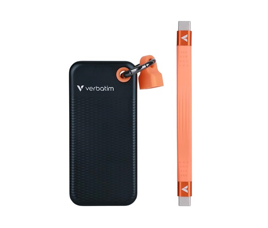 VERBATIM Externí SSD Pocket SSD 2TB, USB-C 3.1, černá/oranžová