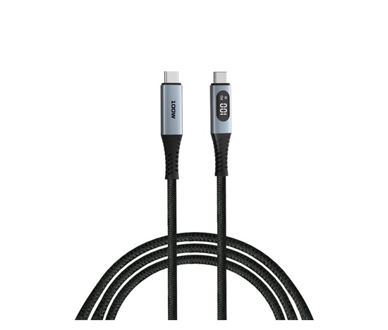 VERBATIM Kabel USB-C Sync & Charge, 100W, s displejem, 120cm