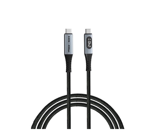 VERBATIM Kabel USB4 Sync & Charge, 240W, s displejem, 120cm
