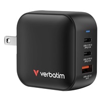 VERBATIM GaN Nabíječka Mini GaN 70W, 2xUSB-C, 1x USB-A, černá
