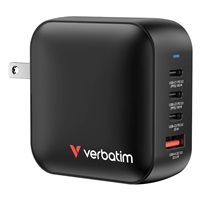 VERBATIM GaN Nabíječka Mini GaN 100W, 3xUSB-C, 1x USB-A, černá