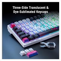 ASUS Klávesnice ROG Azoth X, Mechanická, Bezdrátová BT, RF 2.4GHz, US, bílá