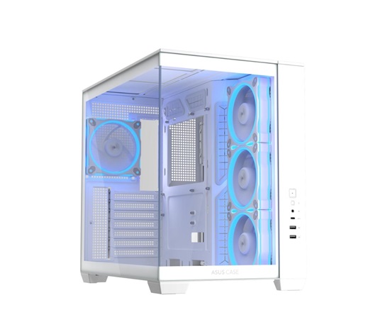 ASUS Case A32 PLUS TG ARGB, ATX, Průhledná bočnice, 4x 120mm ARGB Fan, Bílá