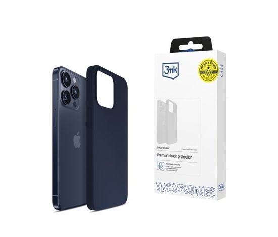 3mk Silicone Case pro Apple iPhone 15 Pro Max   Dark Navy