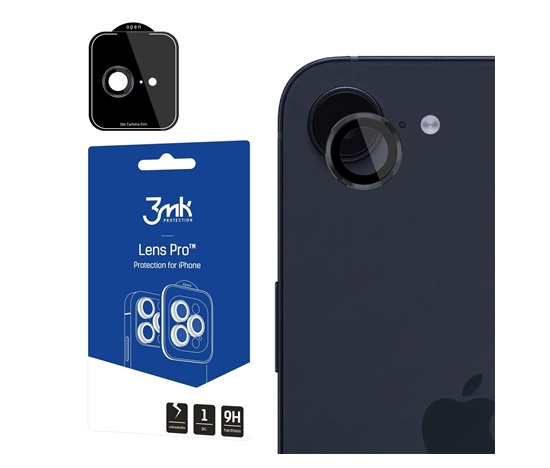 3mk Lens Protection Pro Black pro Apple iPhone 16E