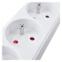 Solight prodlužovací přívod 5m, 3 zásuvky, 16A/3680W, PVC, bílý