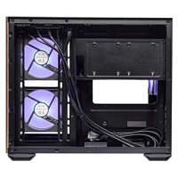 Cooler Master case Elite 481 Wood, mATX, Průhledná bočnice, 3x 120mm ARGB Fan, Černá