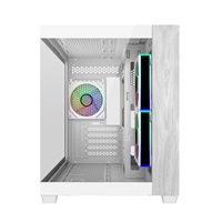 Cooler Master case Elite 481 Wood, ATX, Průhledná bočnice, 3x 120mm ARGB Fan, Bílá