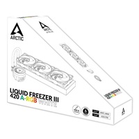 BAZAR - ARCTIC Vodní chladič Liquid Freezer III 420 ARGB, 3x140mm, AM5, LGA1851, bílá - Poškozený obal (Komplet)