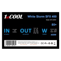1stCOOL Zdroj White Storm SFX 400 85+, 400W, SFX, černá