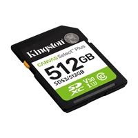 Kingston SDXC karta 512GB Canvas Select Plus, U1, V10, A1