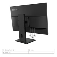 LENOVO LCD E24-40 - 23.8",IPS,16:9,1920x1080,100Hz,250cd/m2,1300:1,4ms(GtG),VGA,DP,HDMI,Repro,Pivot