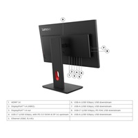 LENOVO LCD T24D-40 - 23.8",IPS,16:9,1920x1080,120Hz,250cd/m2,1500:1,4ms,USB-C(96W PD),HDMI,DP,DPout,DC,USBHub,RJ45,Pivot