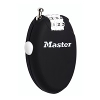 Master Lock Zatahovací kabelový zámek 4603EURD  - černý