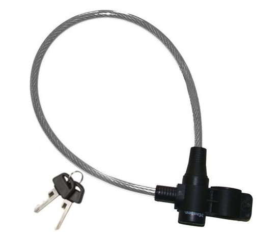 Master Lock Ocelové lanko na kolo  8269EURDPRO_65cm, průhledné