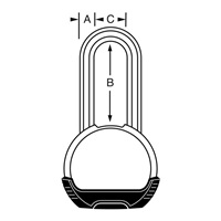 Master Lock Pochromovaný visací zámek -  Excell - 54mm