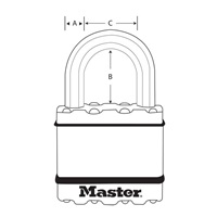 Master Lock Mosazný visací zámek-  Excell - 45mm