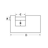 Master Lock Obdélníkový visací zámek  608EURD pro všeobecnou ochranu - 85mm