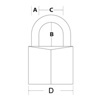 Master Lock Visací zámek  z pevného hliníku 9150EURDBLK - 50mm