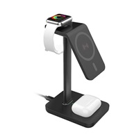 Solight stolní nabíječka 3v1, Qi2, MagSafe kompatibilní